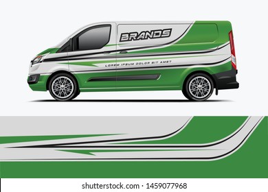 Van wrap design. Wrap, sticker and decal design for company. Vector format - eps 10 Vector dekal
