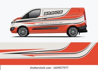 Van wrap design. Wrap, sticker and decal design for company. Vector format - eps 10 Vector dekal
