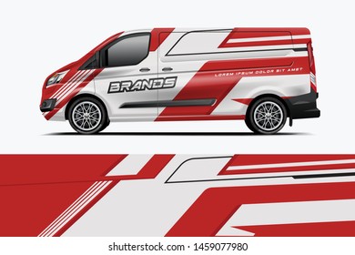 Van wrap design. Wrap, sticker and decal design for company. Vector format - eps 10 Vector dekal
