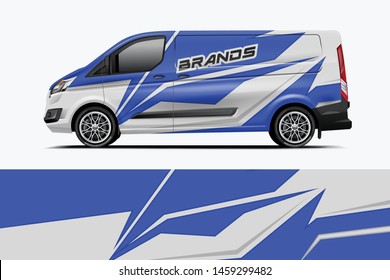 Van wrap design. Wrap, sticker and decal design for company. Vector format - eps 10 Vector dekal
