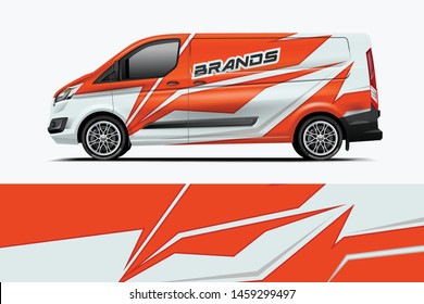 Van wrap design. Wrap, sticker and decal design for company. Vector format - eps 10 Vector dekal
