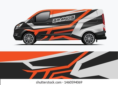 Van wrap design. Wrap, sticker and decal design for company. Vector format dekal
