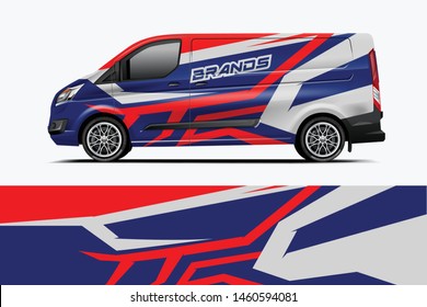 Van wrap design. Wrap, sticker and decal design for company. Vector format dekal
