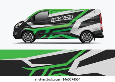 Van wrap design. Wrap, sticker and decal design for company. Vector format dekal

