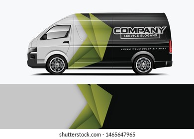 Van wrap design. Wrap, sticker and decal design for company. Vector format dekal
