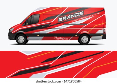 Van wrap design. Wrap, sticker and decal design for company. Vector format dekal