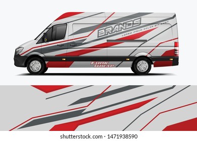 Van wrap design. Wrap, sticker and decal design for company. Vector format dekal