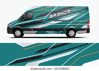 Van wrap design. Wrap, sticker and decal design for company. Vector format dekal