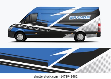 Van wrap design. Wrap, sticker and decal design for company. Vector format dekal
