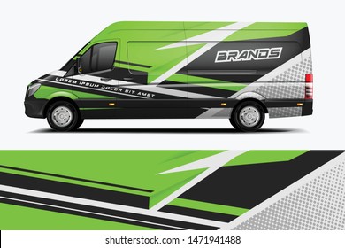 Van wrap design. Wrap, sticker and decal design for company. Vector format dekal