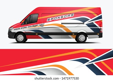 Van wrap design. Wrap, sticker and decal design for company. Vector format dekal
