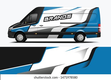 Van wrap design. Wrap, sticker and decal design for company. Vector format dekal
