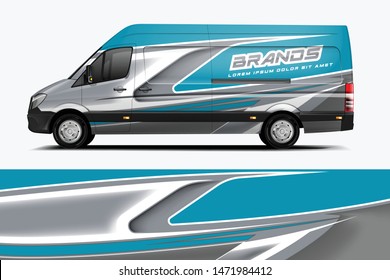 Van wrap design. Wrap, sticker and decal design for company. Vector format
