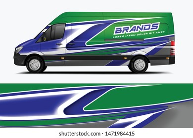 Van wrap design. Wrap, sticker and decal design for company. Vector format dekal
