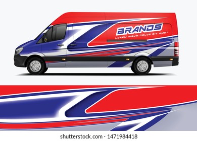 Van wrap design. Wrap, sticker and decal design for company. Vector format dekal
 