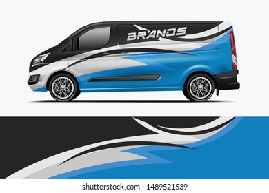 Van wrap design. Wrap, sticker and decal design for company. Vector format dekal
