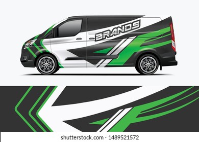 Van wrap design. Wrap, sticker and decal design for company. Vector format dekal
