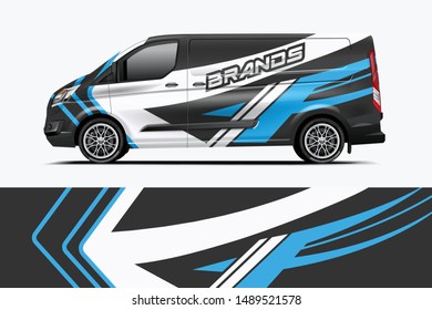 Van wrap design. Wrap, sticker and decal design for company. Vector format dekal
