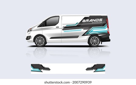 Van wrap design. Wrap, sticker and decal design for company. Vector format - eps 10 Vector dekal