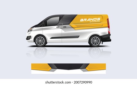 Van wrap design. Wrap, sticker and decal design for company. Vector format - eps 10 Vector dekal