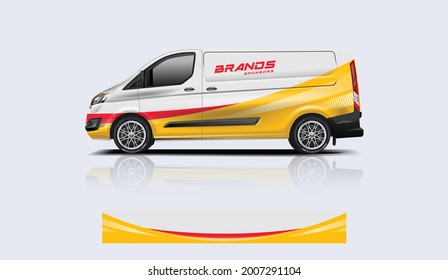 Van wrap design. Wrap, sticker and decal design for company. Vector format - eps 10 Vector dekal