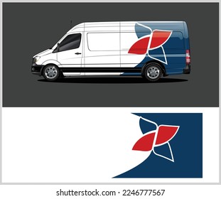 Van wrap design. Wrap, sticker and decal design for company