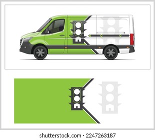 Van wrap design. Wrap, sticker and decal design 