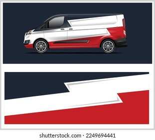 Diseño de envoltura de camioneta. Diseño de ajuste, pegatina y calcomanía