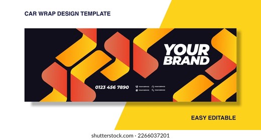 Van Wrap Design. Wrap, Aufkleber und Dekordesign für Unternehmen. Vektor EPS10