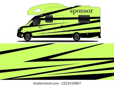 Van wrap design. Wrap, sticker, and decal design for camper car decal vector format