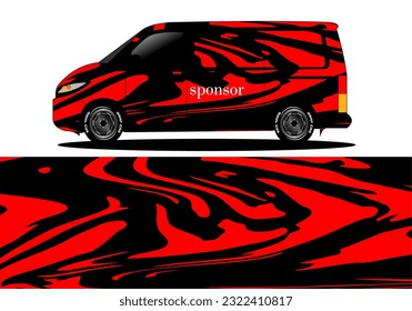 Diseño de envoltura de camioneta. Diseño de ajuste, pegatinas y calcomanías para el formato vectorial de calcomanías de coches de camper