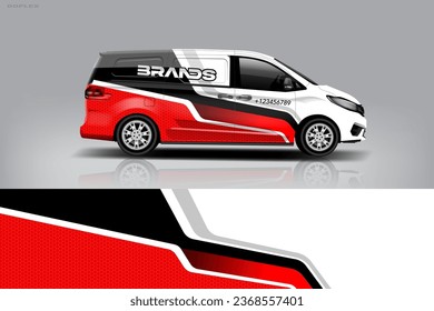 Van wrap design. Wrap, sticker and decal design for company. Vector format eps 10 dekal a1 