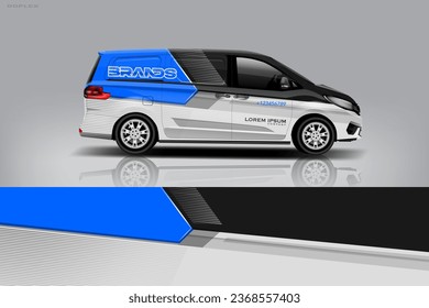 Van wrap design. Wrap, sticker and decal design for company. Vector format eps 10 dekal a1 