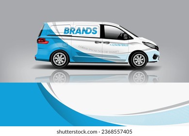 Van wrap design. Wrap, sticker and decal design for company. Vector format eps 10 dekal a1 