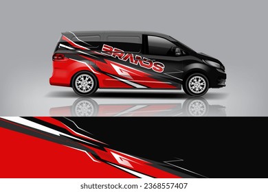 Van wrap design. Wrap, sticker and decal design for company. Vector format eps 10 dekal a1 