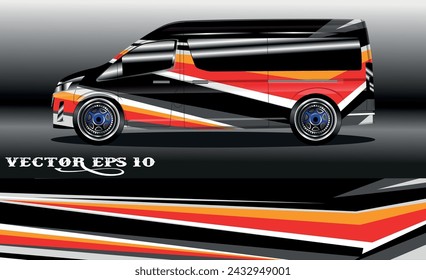 Van wrap design. Wrap, sticker and decal design for company