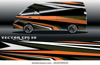 Van wrap design. Wrap, sticker and decal design for company