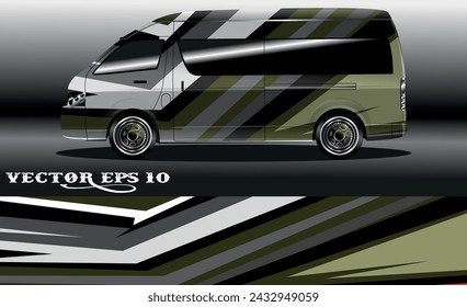 Van wrap design. Wrap, sticker and decal design for company