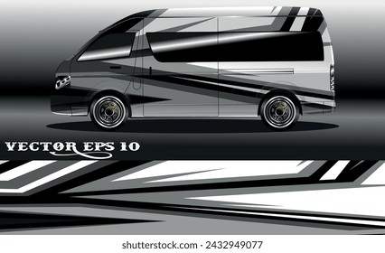 Van wrap design. Wrap, sticker and decal design for company