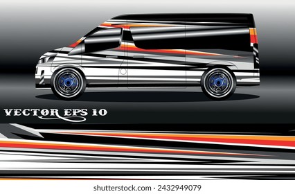 Van wrap design. Wrap, sticker and decal design for company