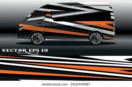 Van wrap design. Wrap, sticker and decal design for company