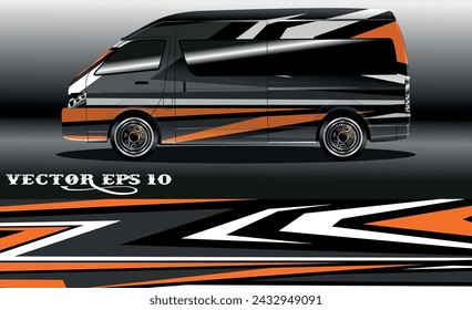 Diseño de envoltura de camioneta. Diseño de envoltura, pegatina y calcomanía para la empresa