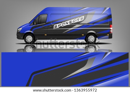 Van wrap design. Wrap, sticker and decal design for company. Vector format dekal
