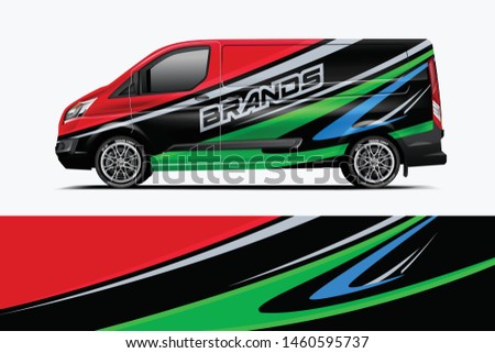 Van wrap design. Wrap, sticker and decal design for company. Vector format dekal
