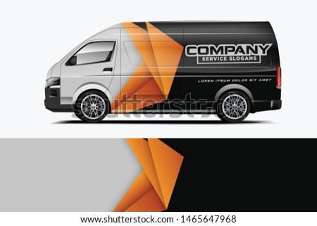 Van wrap design. Wrap, sticker and decal design for company. Vector format dekal
