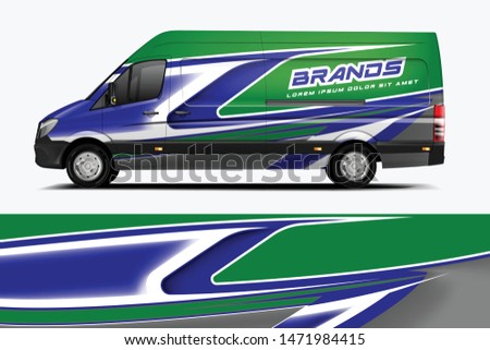 Van wrap design. Wrap, sticker and decal design for company. Vector format dekal
