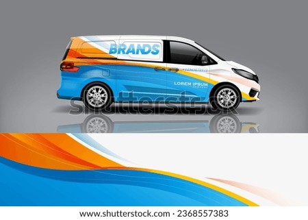 Van wrap design. Wrap, sticker and decal design for company. Vector format eps 10 dekal a1 