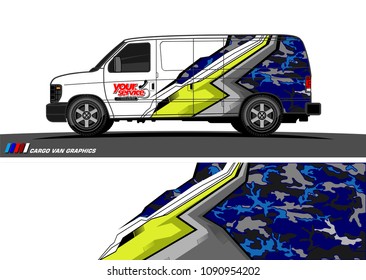 van wrap design vector. abstract racing shape design for vehicle vinyl branding