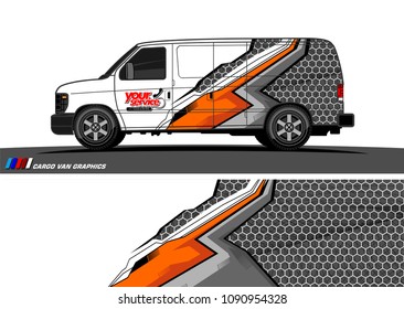 van wrap design vector. abstract racing shape design for vehicle vinyl branding
