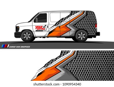 van wrap design vector. abstract racing shape design for vehicle vinyl branding